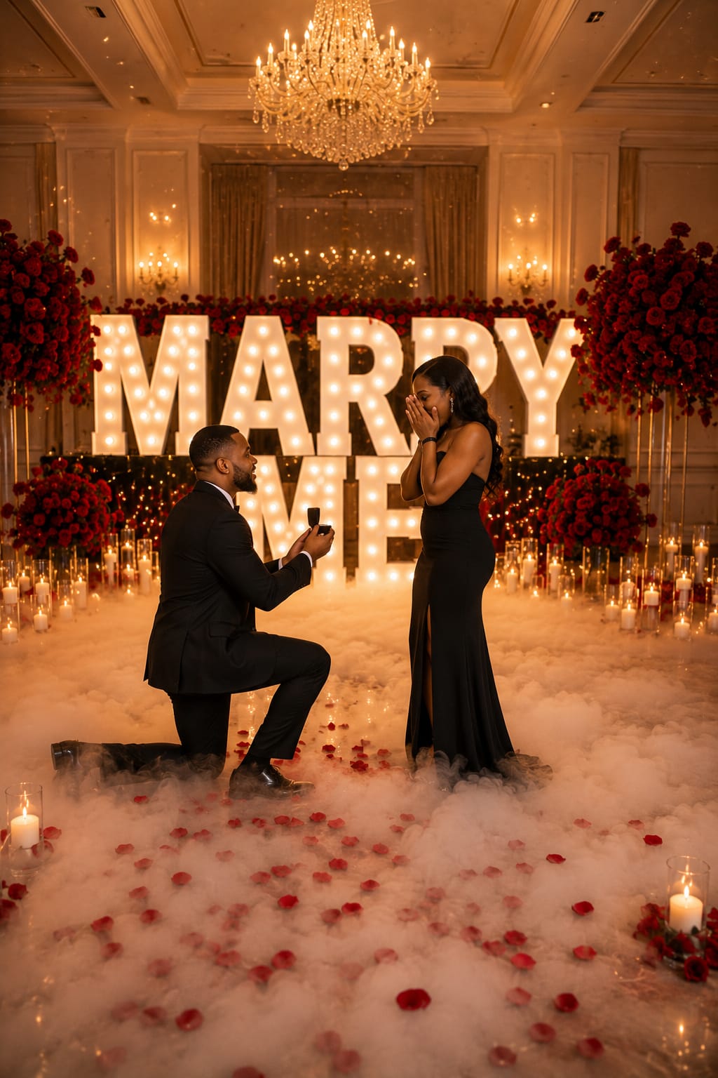 MARRY ME marquee setup